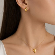 Серьги из Серебра 925 Приволжский ювелир арт. 318223, лимонное золочение.
