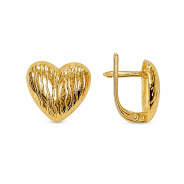 Серьги из Серебра 925 Приволжский ювелир арт. 318291, лимонное золочение.