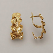 Серьги из Серебра 925 Приволжский ювелир арт. 318527, лимонное золочение.