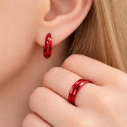 Серьги из Серебра 925 Приволжский ювелир арт. 31K123, KLIAR красный.