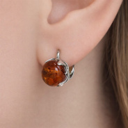 Серьги из Серебра 925 Приволжский ювелир арт. 331149-YN, Родирование.
