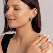 Серьги из Серебра 925 Приволжский ювелир арт. 331250-AG15, Родирование.