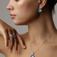 Серьги из Серебра 925 Приволжский ювелир арт. 331250-FA15, Родирование.