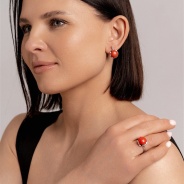 Серьги из Серебра 925 Приволжский ювелир арт. 331250-KR26, Родирование.