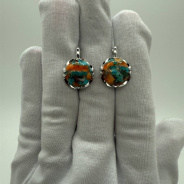 Серьги из Серебра 925 Приволжский ювелир арт. 331250-UB, Родирование.