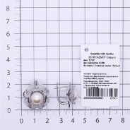 Серьги из Серебра 925 Приволжский ювелир арт. 331813-ZM07, Родирование.