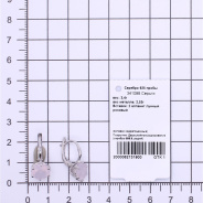 Серьги из Серебра 925 Приволжский ювелир арт. 341098-FA96, Родирование.