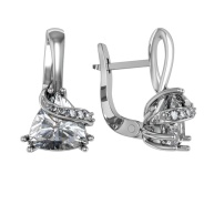 Серьги из Серебра 925 Приволжский ювелир арт. 341883-FA11, Родирование.
