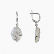 Серьги из Серебра 925 Приволжский ювелир арт. 341902-PM, Родирование.