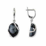 Серьги из Серебра 925 Приволжский ювелир арт. 341902-SO, Родирование.