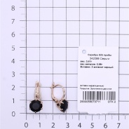 Серьги из Серебра 925 Приволжский ювелир арт. 342098-FA73, Золочение в два слоя.