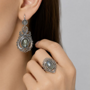 Серьги из Серебра 925 Приволжский ювелир арт. 343660-LB, Оксид.
