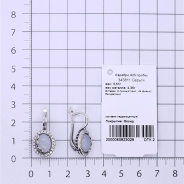 Серьги из Серебра 925 Приволжский ювелир арт. 343811-FA11LN, Оксид.