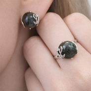 Серьги из Серебра 925 Приволжский ювелир арт. 351066-FA11LB, Родирование.