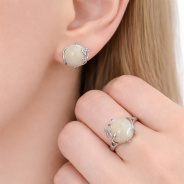 Серьги из Серебра 925 Приволжский ювелир арт. 351066-FA11PM06, Родирование.