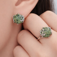 Серьги из Серебра 925 Приволжский ювелир арт. 351066-FA11ZV, Родирование.