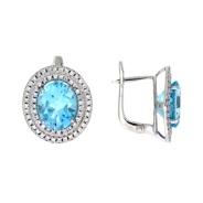 Серьги из Серебра 925 Приволжский ювелир арт. 351139-FA15, Родирование.