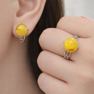 Серьги из Серебра 925 Приволжский ювелир арт. 351141-YN, Родирование.