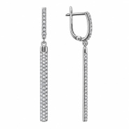 Серьги из Серебра 925 Приволжский ювелир арт. 351226-FA11, Родирование.