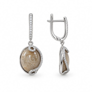 Серьги из Серебра 925 Приволжский ювелир арт. 351270-FA11KP, Родирование.