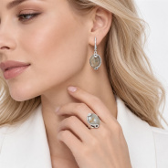 Серьги из Серебра 925 Приволжский ювелир арт. 351270-FA11KP, Родирование.