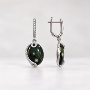 Серьги из Серебра 925 Приволжский ювелир арт. 351270-FA11YO, Родирование.
