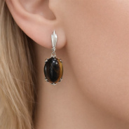 Серьги из Серебра 925 Приволжский ювелир арт. 351293-TG, Родирование.