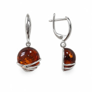 Серьги из Серебра 925 Приволжский ювелир арт. 351304-YN, Родирование.