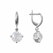 Серьги из Серебра 925 Приволжский ювелир арт. 351310-FA11, Родирование.