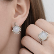 Серьги из Серебра 925 Приволжский ювелир арт. 351340-LN, Родирование.