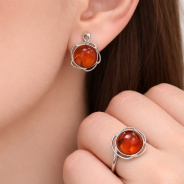 Серьги из Серебра 925 Приволжский ювелир арт. 351340-YN, Родирование.