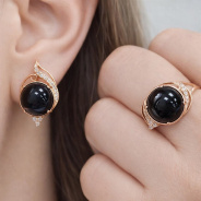 Серьги из Серебра 925 Приволжский ювелир арт. 352163-FA11GM, Золочение в два слоя.