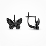 Серьги из Серебра 925 Приволжский ювелир арт. 354015-SH73, чёрный оксид.