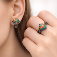 Серьги из Серебра 925 Приволжский ювелир арт. 354141-UB, чёрный оксид.