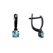 Серьги из Серебра 925 Приволжский ювелир арт. 354445-TP15, чёрный оксид.