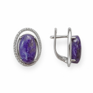 Серьги из Серебра 925 Приволжский ювелир арт. 361014-CHFA11, Родирование.