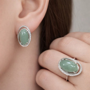 Серьги из Серебра 925 Приволжский ювелир арт. 361014-FA11NF, Родирование.