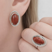 Серьги из Серебра 925 Приволжский ювелир арт. 361014-FA11YS, Родирование.