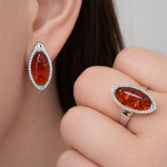 Серьги из Серебра 925 Приволжский ювелир арт. 361027-FA11YN, Родирование.