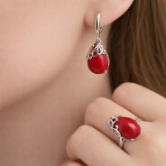 Серьги из Серебра 925 Приволжский ювелир арт. 361094-KR, Родирование.