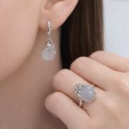 Серьги из Серебра 925 Приволжский ювелир арт. 361094-RQ, Родирование.