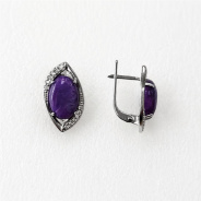 Серьги из Серебра 925 Приволжский ювелир арт. 361183-CHFA11, Родирование.