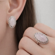 Серьги из Серебра 925 Приволжский ювелир арт. 361323-RQ, Родирование.