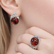 Серьги из Серебра 925 Приволжский ювелир арт. 361349-YN, Родирование.