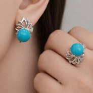 Серьги из Серебра 925 Приволжский ювелир арт. 361388-BZFA11, Родирование.