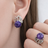 Серьги из Серебра 925 Приволжский ювелир арт. 361388-CHFA11, Родирование.