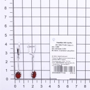 Серьги из Серебра 925 Приволжский ювелир арт. 361399-FA49, Родирование.