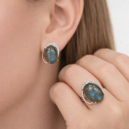 Серьги из Серебра 925 Приволжский ювелир арт. 361429-FA11LB, Родирование.