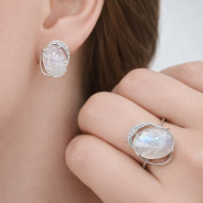 Серьги из Серебра 925 Приволжский ювелир арт. 361429-FA11LN, Родирование.
