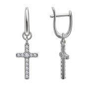 Серьги из Серебра 925 Приволжский ювелир арт. 361821-FA11, Родирование.